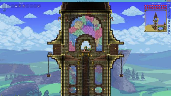 Experienced participants of the Terraria project build large houses at once, while one player may have several characters and, accordingly, dwellings